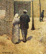 Charles Angrand Couple in the Street Sweden oil painting artist